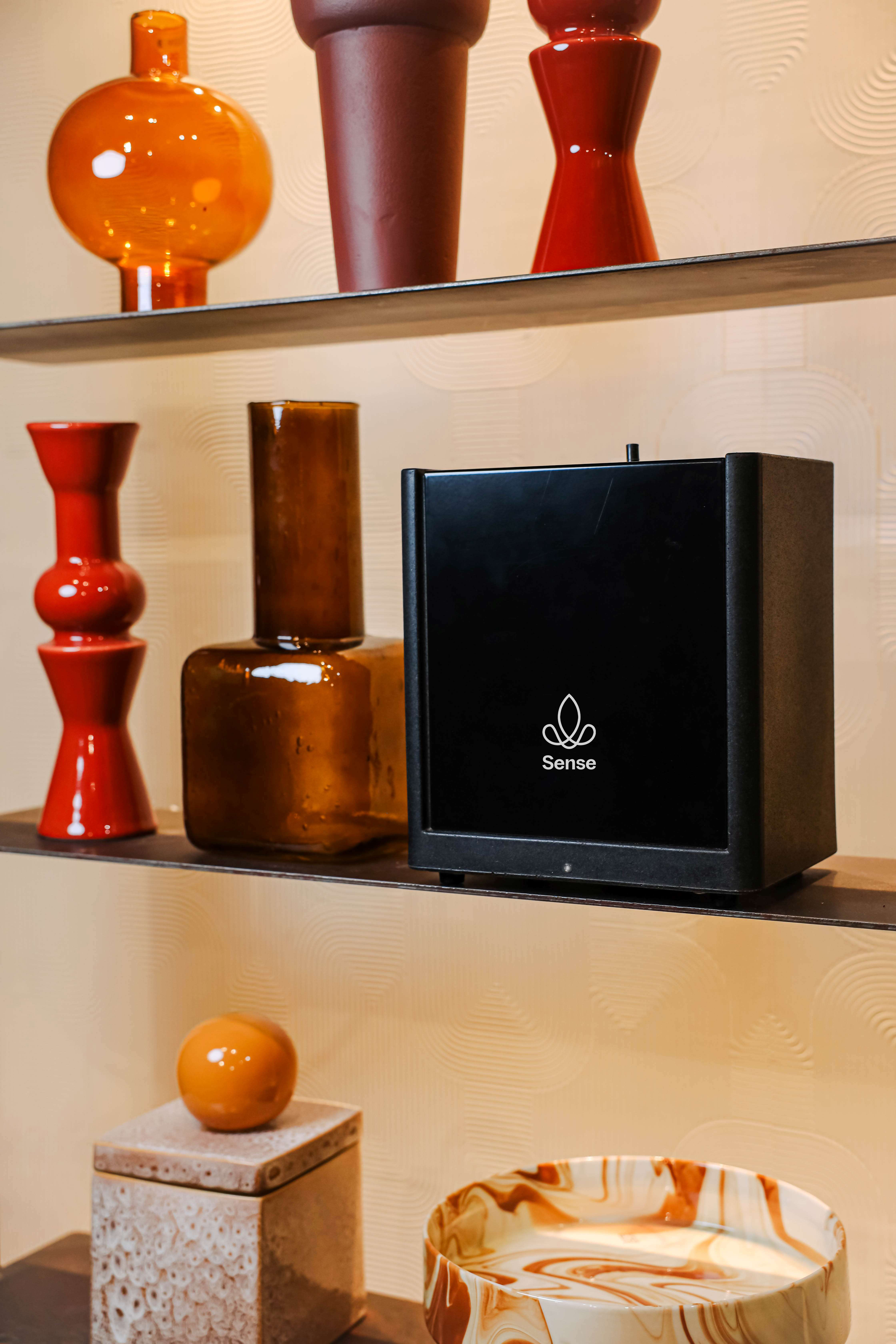 Professional scent system strategically placed in a commercial space, ensuring consistent scent distribution via our scent system.