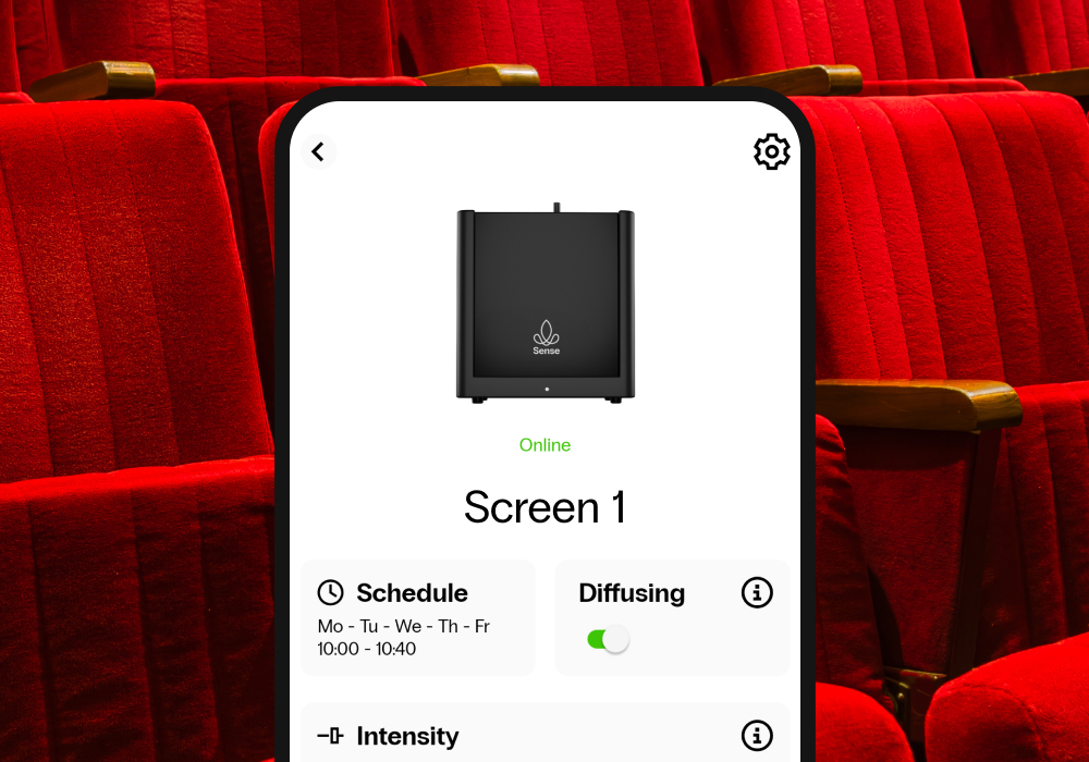 Minimalist black scent diffuser blending into interior design