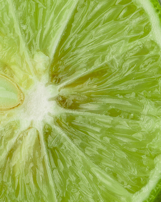 Close-up of lime-scented green texture evoking freshness and a clean air effect