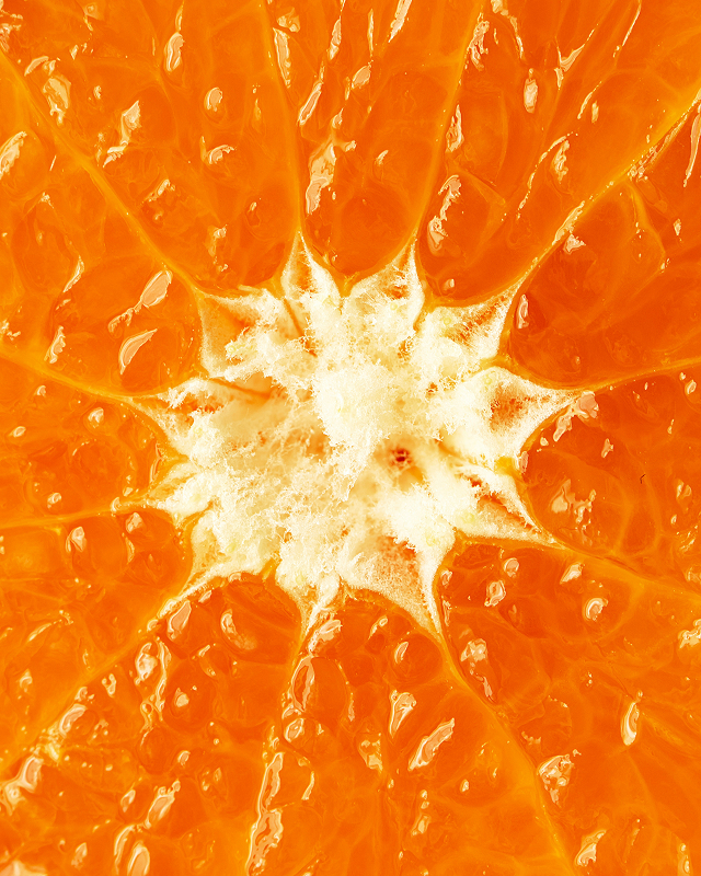 Fresh orange scent ingredient enhancing alertness and productivity