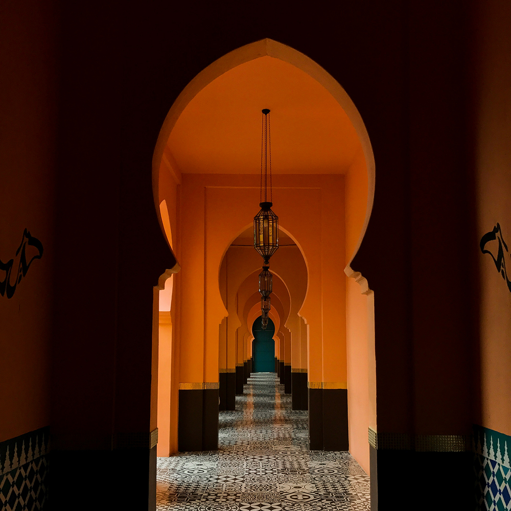 Warm hammam retreat setting for serene wellness