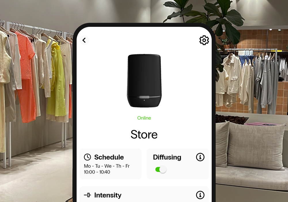 Modern black scent diffuser enhances store atmosphere