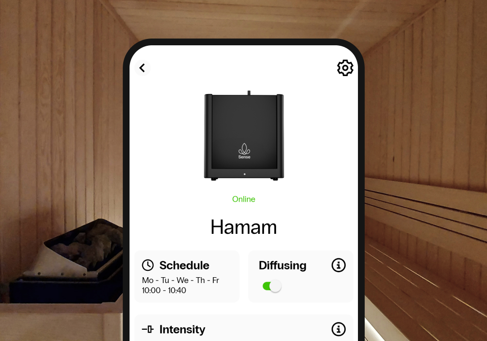 Smart scent diffuser with app control, perfect for scent marketing in wellness environments