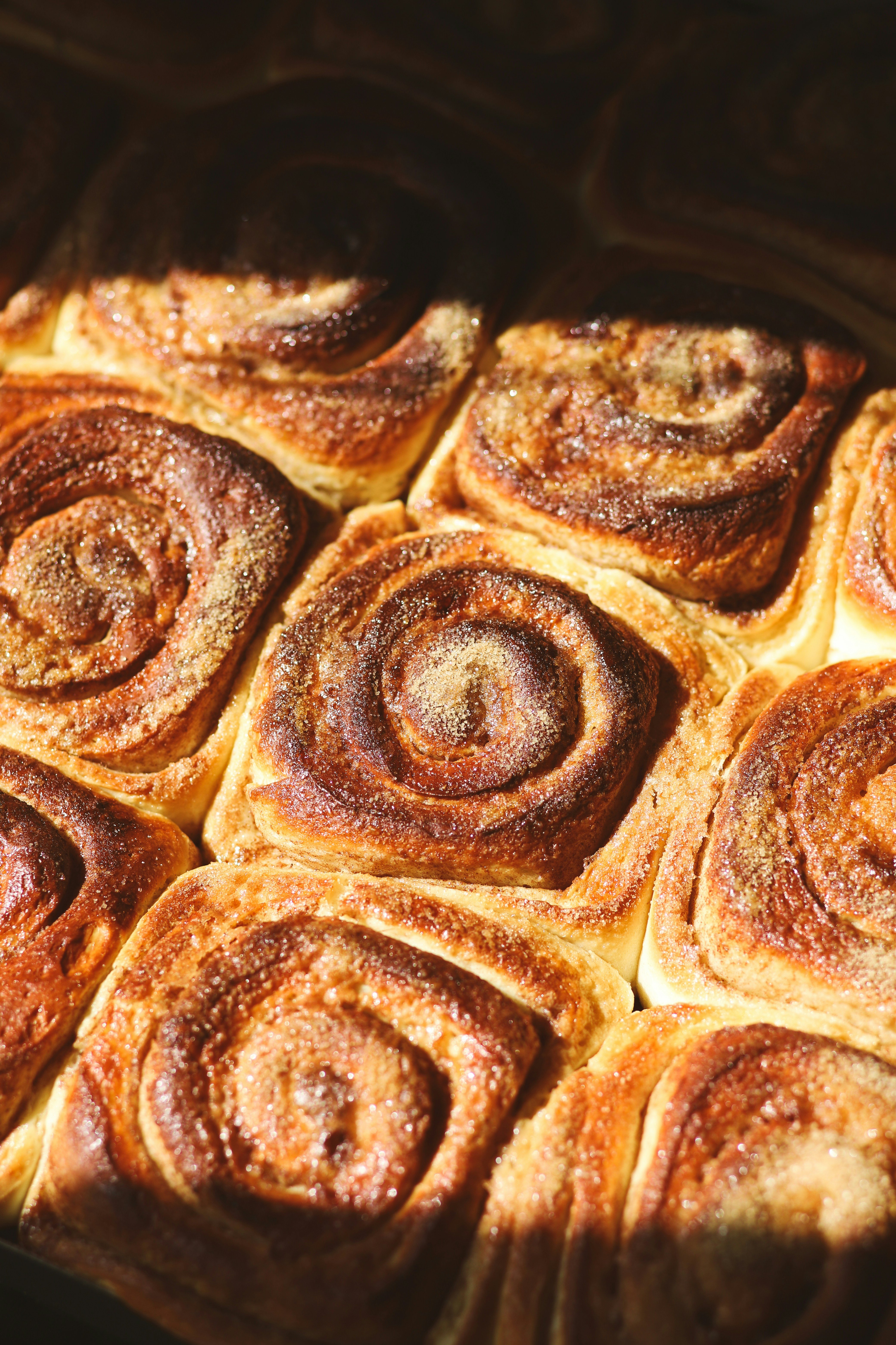 Freshly baked cinnamon rolls